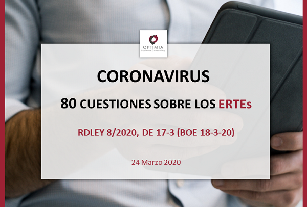 Coronavirus - 80 cuestiones sobre los ERTE